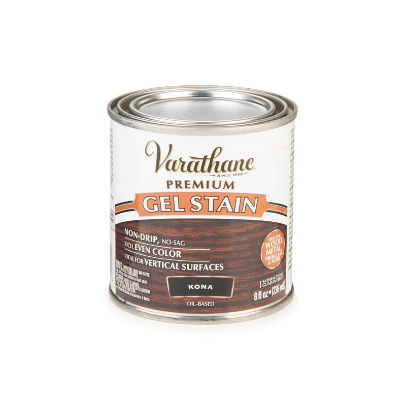 Premium Gel Stain - Oil Based - Color:Kona - Size:8-oz